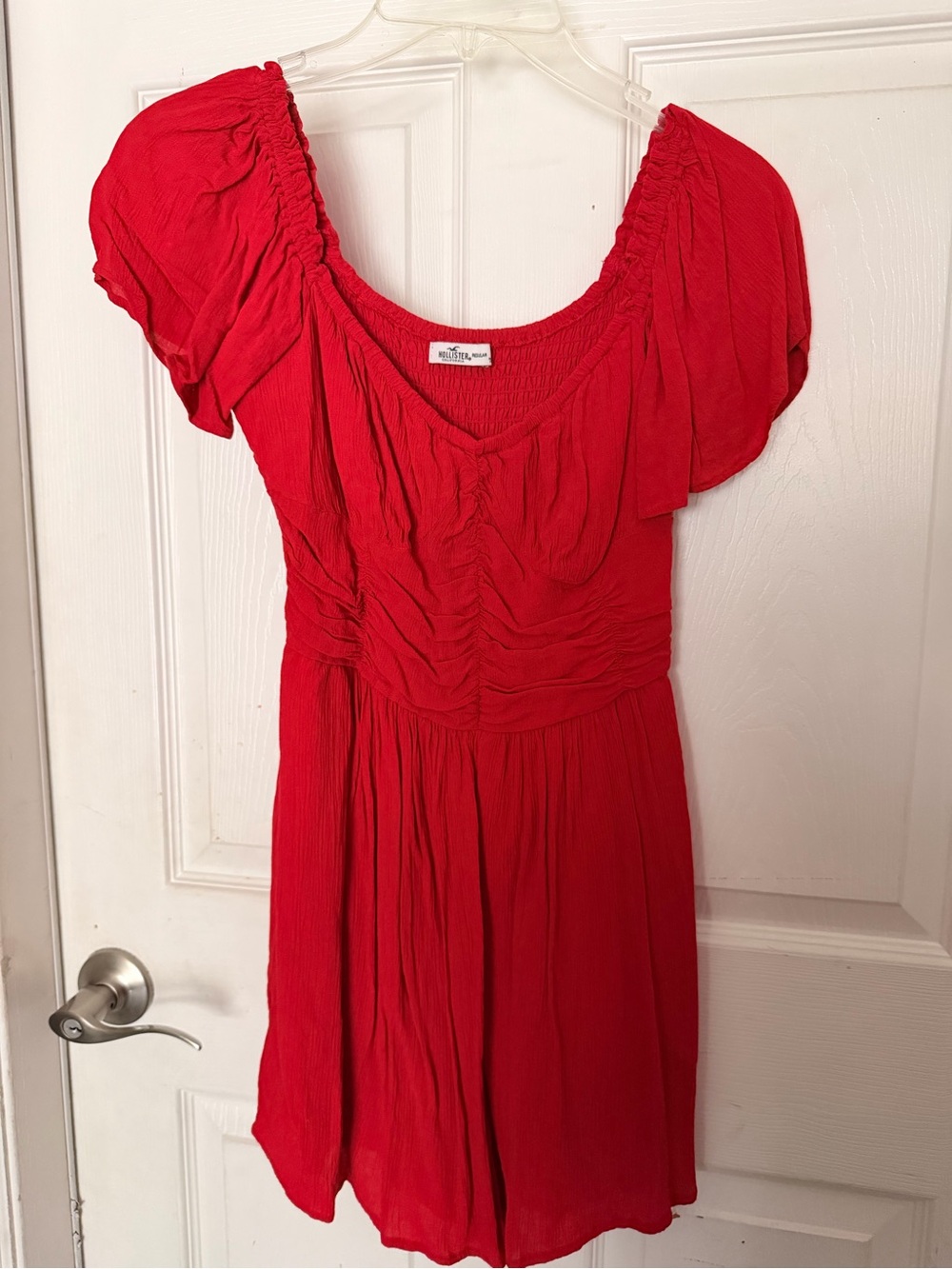 Hollister - Bright Red Short Sleeve Ruched Romper
